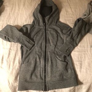 Heathered grey lululemon scuba hoodie